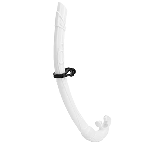 Saluaqui Einfacher Schnorchel mit Einem Bequemen PVC -Mundstück für das Freitauchen - Blauer Schnorchelrohr mit Starker Versiegelungsleistung (White) von Saluaqui
