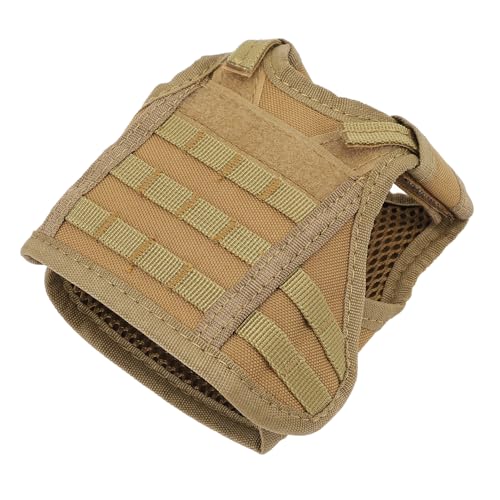 Saluaqui Einzigartige Mini -Bier -Weste Nylon Flaschenhülsenjacke für Stilvolle Dekoration und Tragbarkeit Khaki, Passt zu Verschiedenen Flaschentypen (Khaki) von Saluaqui