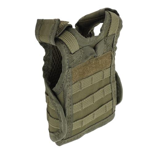 Saluaqui Einzigartige Mini -Bier -Weste Nylon Flaschenhülsenjacke für Stilvolle Dekoration und Tragbarkeit Khaki, Passt zu Verschiedenen Flaschentypen (OD grün) von Saluaqui