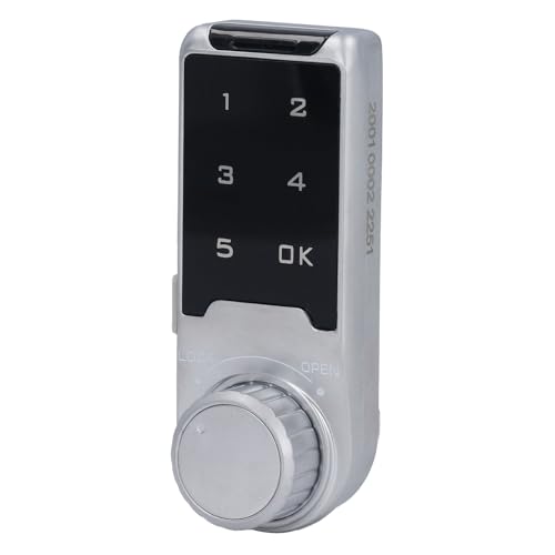 Saluaqui Erweiterte Elektronische Kabinettsschloss mit Digitaler Touch -Tastatur und Keyless -Passwort Sicherheit für Dateischubladen, Schließfächer in Fitnessstudios, Saunen Robustes Zink Legierung von Saluaqui