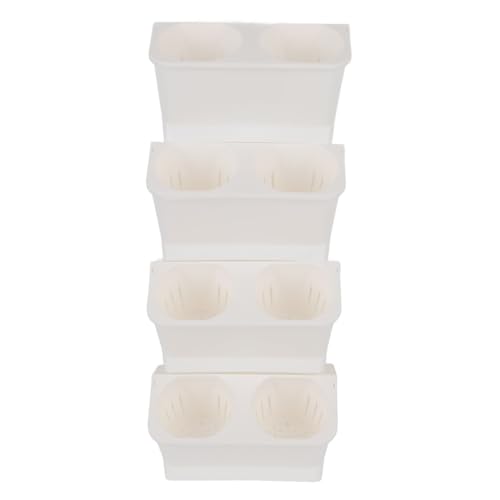 Saluaqui Hängende Pflanzgefäße, Wandpflanzgefäß für Drinnen und Draußen, Vertikaler Pflanzgefäß für Garten, Balkon, Hof, Heimdekoration (WHITE) von Saluaqui