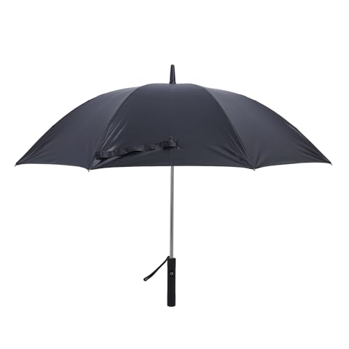 Saluaqui Innovativer Sonnenschirm mit Misting -Lüfter - Multi funktionaler Kühllüfter und Sonnenschutz für Heiße Sommertage Gelb Tragbarer Regenschirm mit 8 Rippenstalldesign (Gelb Schwarz) von Saluaqui