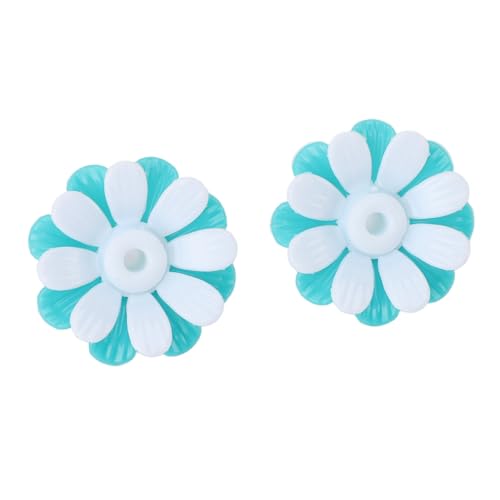 Saluaqui Lebendige Ersatzblüten für Kolibri -Feeder - Leicht zu Reduzierende Gelbe und Rote Fütterungsanschlüsse mit Rotem Kern Passt die Meisten Vogelhäuschen 30 Teile für Mühelose Montage (Grün + von Saluaqui