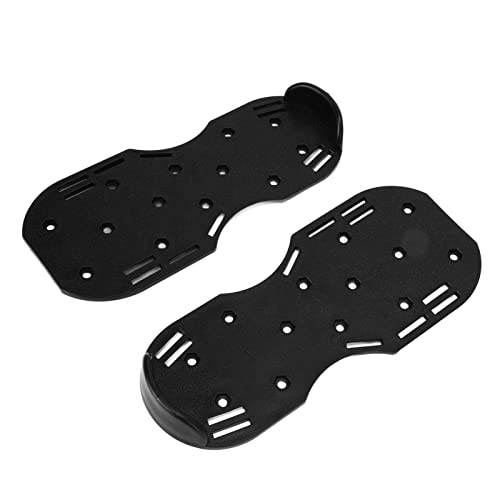 Saluaqui Manuelle Rasenbeschorger Garten Spike Sandalen mit Zinklegungsschnallen für Rasenbelüftung und Garten - Schwarz, eine Geformte Plastikplatte (Black) von Saluaqui
