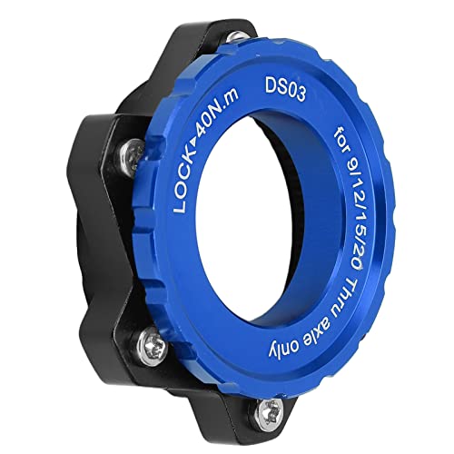 Saluaqui Meijun Centerlock Zum 6-Bolzen-Adapter mit Aluminiumlegierschloss für die Kompatibilität der Achse-Hub in Schwarz mit CNC-Bearbeitung für Bergbikes (Blue) von Saluaqui