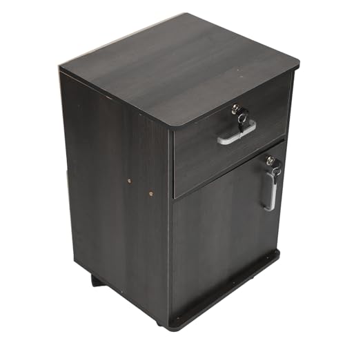 Saluaqui Mobile Dateischrank mit Schlösser und Rädern, Robust Unter Dem Tisch -Rolling -Dateischrank mit Mehreren Schubladen für die Home Office Organisation in Eichenfarbe (Walnussfarbe) von Saluaqui