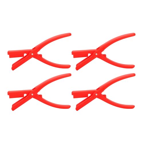 Saluaqui Mühelosen Langusten -Schallentool -Werkzeugset | Handbuch Shrimp Sheller für Einfache Meeresfrüchte Vorbereiten | Haushalts und Restaurantgebrauch | Orange, 4PCS (Rot) von Saluaqui