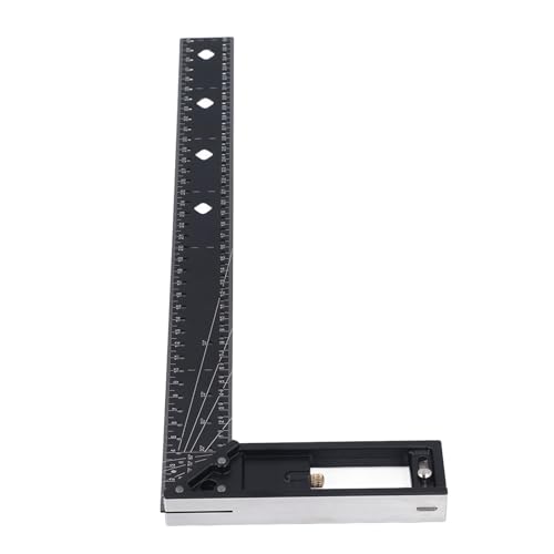 Saluaqui Multi-Winkel-Messherrscher mit Verstecktem Anti-Drop-Gerät 40 Cm 16in | Aluminiumlegierung & High Carbon Stahl -Kombination Framing Square für Professionelle Holzbearbeitung & Schreiner von Saluaqui