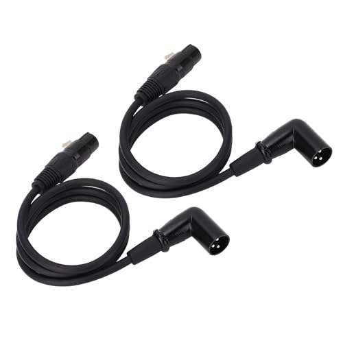 Saluaqui Premium 2pcs XLR -Mikrofonverlängerungskabel 3 Pin 9,8ft XLR Männlich Bis Weiblicher Mikrofonkabel -Adapter für den Lautsprechermischerverstärker Black Metall Design (#3) von Saluaqui