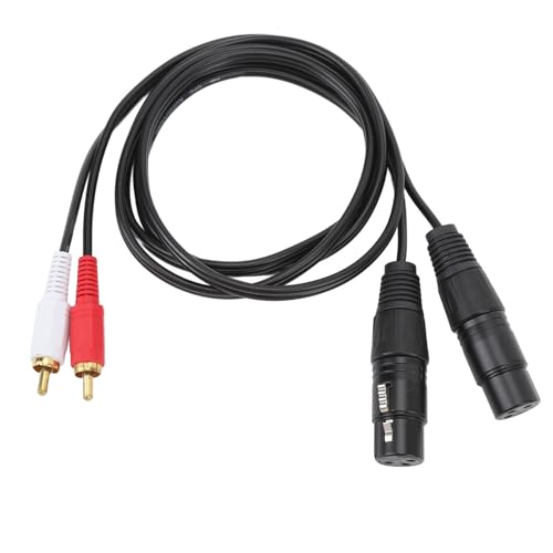Saluaqui Premium Dual XLR -Kabel mit Goldenen Steckern für HIFI - 1,5 M OFC Mikrofonkabeladapter für Verstärker und Mixer von Saluaqui