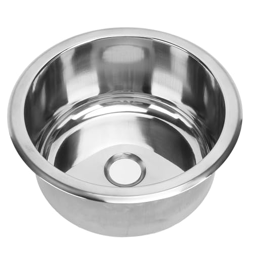 Saluaqui Premium RV Round Waschbecken 9 -Zoll -Waschbecken aus Edelstahl mit 40 mm Abwasserstange Ideal für Bootsanlagen für Boot, Wohnwagen, Wohnmobil und Wohnmobile Saluaqui Premium RV Round Waschbecken 9 -Zoll -Waschbecken aus Edelstahl mit 40 mm Abwasserstange Ideal für Bootsanlagen für Boot, Wohnwagen, Wohnmobil und Wohnmobile von Saluaqui