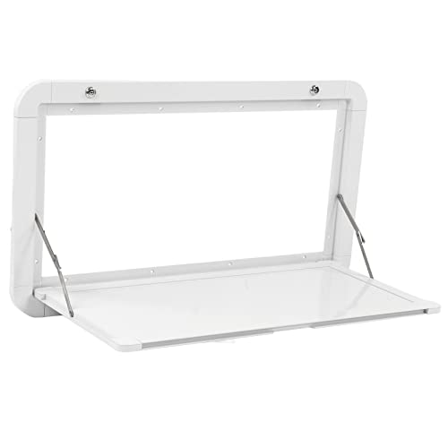 Saluaqui RV Externe Klapptisch mit Schloss, 25 Kg Max Last Aluminiumlegierung, Verwendung Im Freien für MPV -Boot Caravan, weiß (White) von Saluaqui