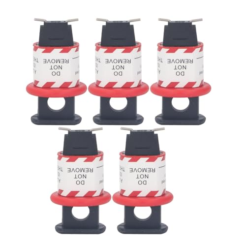 Saluaqui Sichere PA66 Miniatur -Leistungsschalter Schloss - 5PCS Easy Installieren Sie das Lockout Tagout Gerät für eine Sichere Elektrogeräteverwaltung | Kompaktes und Vielseitiges Design | von Saluaqui