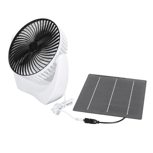 Saluaqui Solar Panel Fan Kit 7W 5V mit Monokristallinen Silizium -Solar -USB Lüfter für Gewächshäuser und Haustierhäuser | Tragbare und Effiziente Lüfterlösung Im Freien von Saluaqui