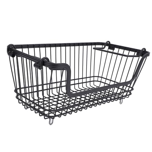 Saluaqui Stapelbarer Gefriertrahtkorb mit Offenem Vorder- und Klappgriff für Einfache Zugriff & Organisation - Metallspeicherbehälter für Gemüse, Obst, Snacks und Mehr Saluaqui Stapelbarer Gefriertrahtkorb mit Offenem Vorder- und Klappgriff für Einfache Zugriff & Organisation - Metallspeicherbehälter für Gemüse, Obst, Snacks und Mehr von Saluaqui