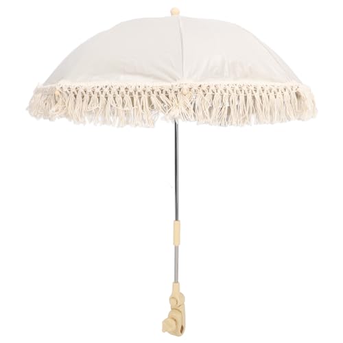 Saluaqui Verstellbarer Kinderwagen Regenschirm mit Spitzengestaltung für Babys - UPF 40+ Sonnenschatten -Parasol für Kinderwagen und Strandstühle, Universelle Passform mit Kompaktem Falten (Beige Saluaqui Verstellbarer Kinderwagen Regenschirm mit Spitzengestaltung für Babys - UPF 40+ Sonnenschatten -Parasol für Kinderwagen und Strandstühle, Universelle Passform mit Kompaktem Falten (Beige von Saluaqui