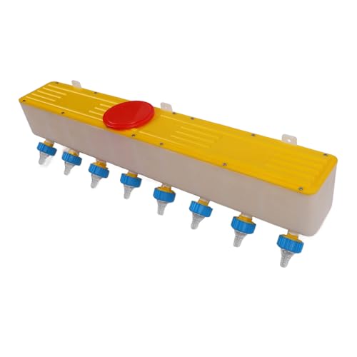 Saluaqui Vielseitiger Silikonlamm -Getränke -Feeder mit 8 Zitzen, Wandmontierte 10 l Viehmilch Fütterungseimer für Lamm, Kalb, Ziege und Kleine Tiere von Saluaqui