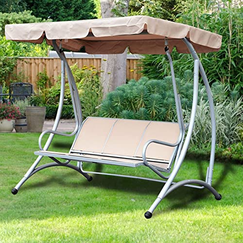 Saluaqui Wasserdichtes Schwung Sitzplatz Top Abdeckung Outdoor - 190 -t Polyester TAFT Anti Staubschutz für den Allwettergebrauch, Schwarzer Regendacherersatz von Regendach (Beige) von Saluaqui