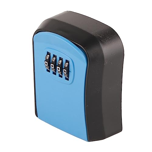 [Verbesserte Sicherheit] Wand Montiert 4-stellige Kombinationsschloss, Wasserdichte ABS-Schlüsselspeicher mit Anti-Dekodierungsdesign, 5 Schlüsselkapazität für den Gebrauch von Innen- und (BLUE) von Saluaqui