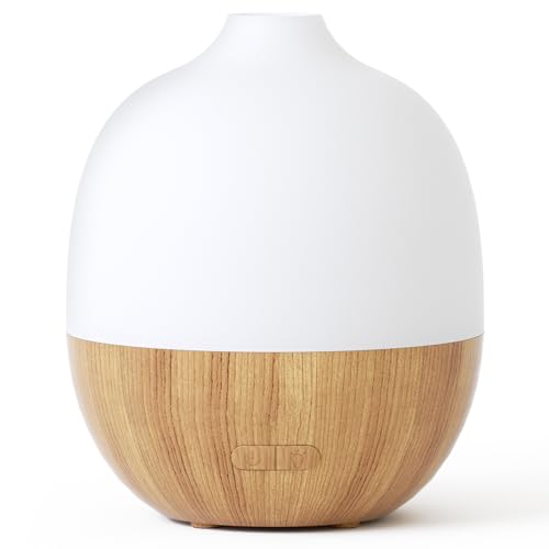 SALUBRITO 300ml Aroma Diffuser, Ultraschall Aromatherapie Diffusor für Ätherische Öle, Weiß Diffuser für Duftöl, Essential Oil Diffuser für Zuhause Büro Yoga von Salubrito