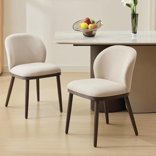 Salutmeuble Esszimmerstühle 2er Set, Moderne gepolsterte Küchenstühle mit ergonomischer Rückenlehne, 136kg Belastbarkeit, Esszimmerstühle mit Holzbeinen für Küche Esszimmer Restaurant,Beige Salutmeuble Esszimmerstühle 2er Set, Moderne gepolsterte Küchenstühle mit ergonomischer Rückenlehne, 136kg Belastbarkeit, Esszimmerstühle mit Holzbeinen für Küche Esszimmer Restaurant,Beige von Salutmeuble