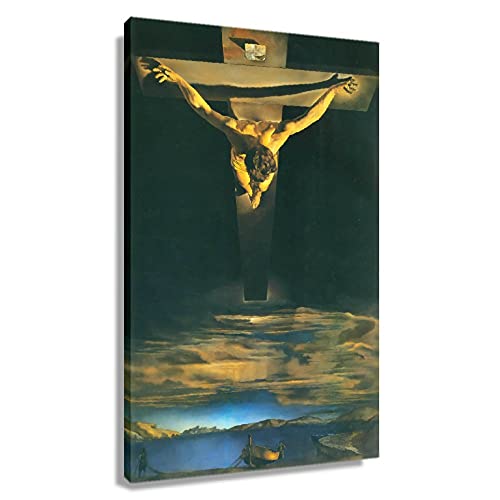 Salvador Dali Poster Christus des Heiligen Johannes des Kreuzes von Salvador Dali, Kunstdrucke auf Leinwand, Bilder für Wanddekoration für Wohnzimmer (40 x 60 cm), ungerahmt von Salvador Dali