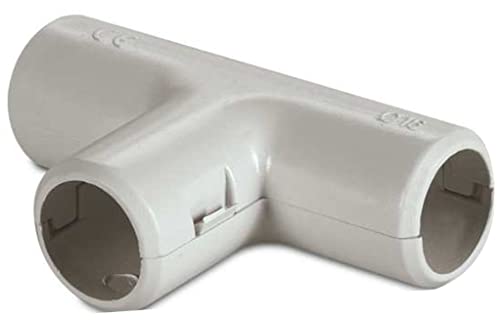 Salvador Escoda Plug-In Tee PVC-Rohr 16 mm Durchmesser, Grau von Salvador Escoda