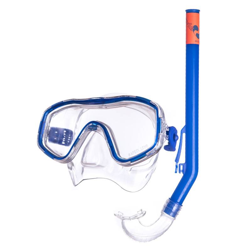 SALVAS Kinder Set Easy Tauchmaske + Schnorchel Taucher Maske Schwimm Brille-blau von Salvas