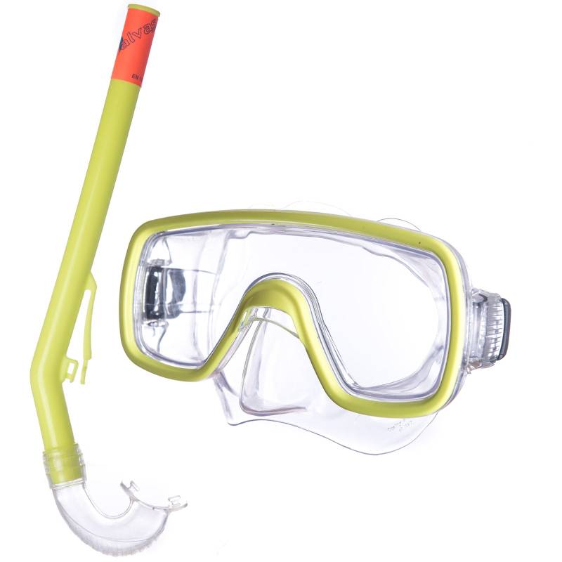 SALVAS Kinder Set Tropea Tauchmaske + Schnorchel Taucher Maske Schwimm Brille von Salvas