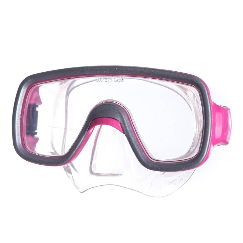 SALVAS Kinder Tauch Maske Geo Schnorchel Taucher Schwimm Brille Mit Nase Silikon-pink von Salvas