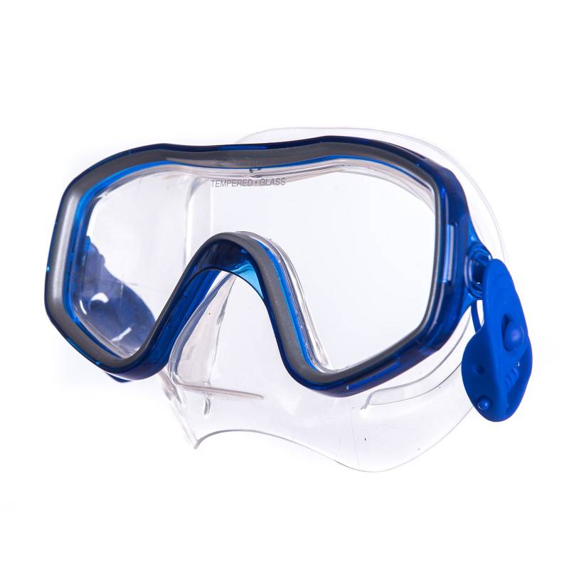 SALVAS Kinder Tauch Maske Smile Schnorchel Taucher Anti Schwimm Brille Silikon-blau von Salvas