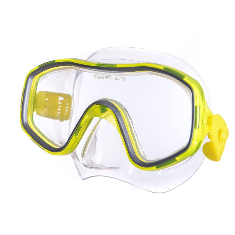 SALVAS Kinder Tauch Maske Smile Schnorchel Taucher Anti Schwimm Brille Silikon-gelb von Salvas
