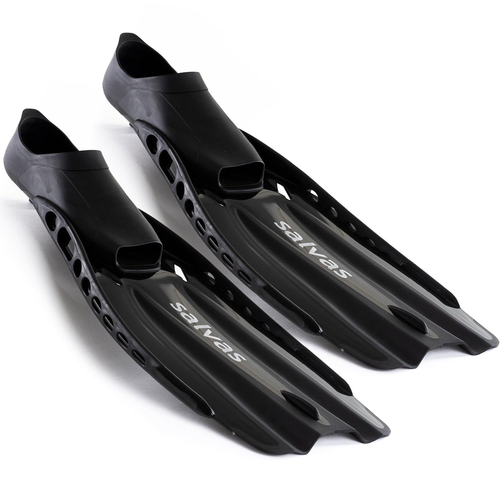 SALVAS Schwimmflossen Advance Schnorchel Taucher Lang Flosse Erwachsene 36-47-schwarz / 38/39 von Salvas