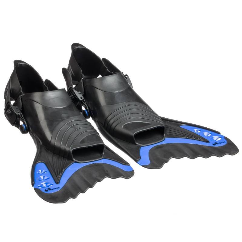 SALVAS Schwimmflossen Aquaria Training Kurz Flosse Fersen Band Verstellbar 36-47-M-L/XL von Salvas