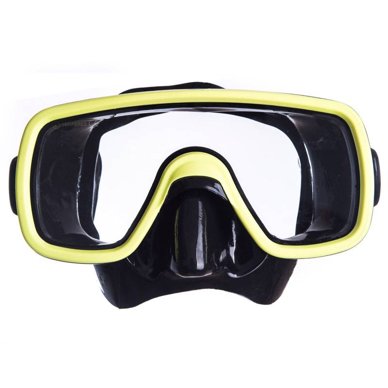 SALVAS Tauch Maske Domino Sr Schnorchel Schwimm Brille Anti Beschlag Erwachsene-gelb von Salvas