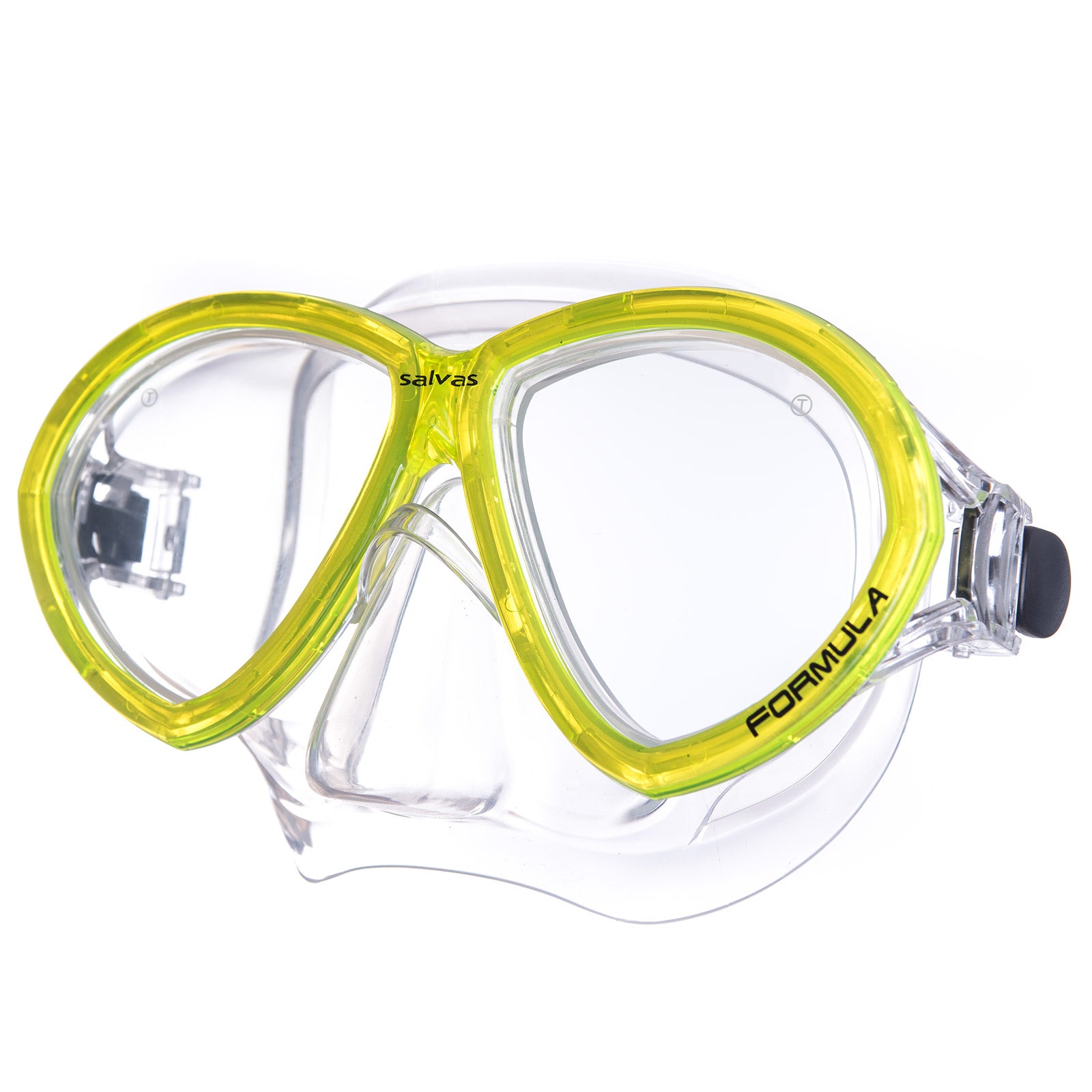 SALVAS Tauch Maske Formula Schnorchel Schwimm Brille Beschlag Silikon Erwachsene-gelb von Salvas