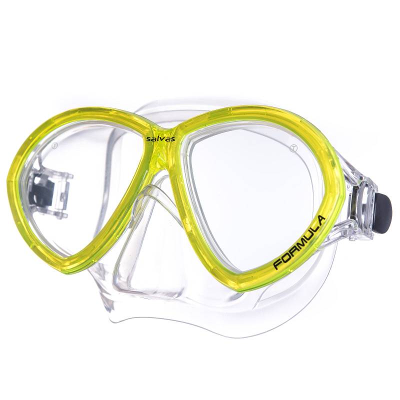 SALVAS Tauch Maske Formula Schnorchel Schwimm Brille Beschlag Silikon Erwachsene-gelb von Salvas