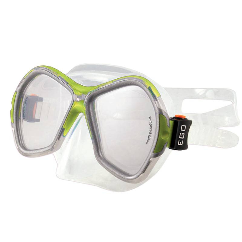 SALVAS Tauch Maske Phoenix Schnorchel Schwimm Brille Beschlag Erwachsene Silikon-Gelb/transparent von Salvas