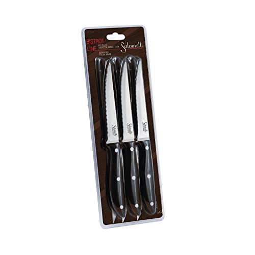 Salvinelli Bistrot Steakmesser, Wellenschliff, Polyformaldeide/Edelstahl, Mehrfarbig, 11,5 x 30 x 30 cm von Salvinelli