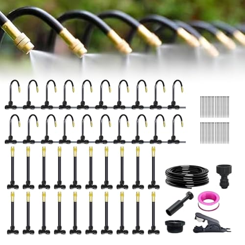 360° Curved Garden Automatic Irrigation System | Garten Bewässerungssystem | Hochbeet Bewässerung Tropfbewässerung | Automatik Kühlsystem für Landschaft,Flower Bed und Terrasse Pflanzen von Salyeeluly