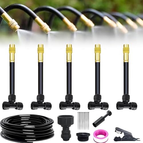 360° Curved Garden Automatic Irrigation System | Garten Bewässerungssystem | Hochbeet Bewässerung Tropfbewässerung | Automatik Kühlsystem für Landschaft,Flower Bed und Terrasse Pflanzen von Salyeeluly
