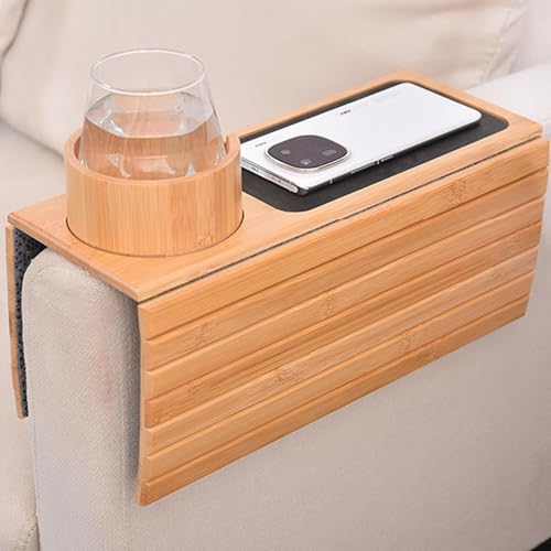 -Couch-Getränkehalter | Sofa-Arm-Tablett | Faltbarer Couch-Getränkehalter | Anti-Rutsch-Sofa-Armlehnentablett | Flexible Couch-Armlehne Tablett für Getränke, Handy, Fernbedienung, von Salyeeluly