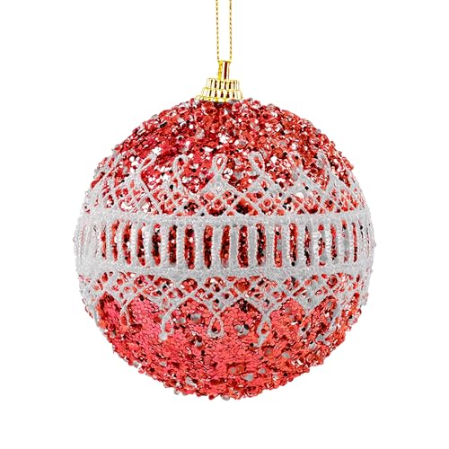 Christbaumkugel Dekoration - 8cm zum Aufhängen unzerbrechliche Christbaumkugeln - Saisonale Weihnachtsbaumkugel Deko | für Wohnung, Zuhause, Schulen, Studentenwohnheim, Büro, Feier, von Salyeeluly