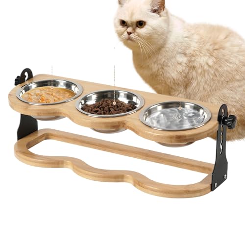 Erhöhte Hundenäpfe,Erhöhter Futternapf mit Ständer | Trinknapf Und Geneigter Leckerli Spender Höhenverstellbares Schalenset Mit 3 Schalen Für Füttern Und Trinken Erhöhte Hundenäpfe,Erhöhter Futternapf mit Ständer | Trinknapf Und Geneigter Leckerli Spender Höhenverstellbares Schalenset Mit 3 Schalen Für Füttern Und Trinken von Salyeeluly