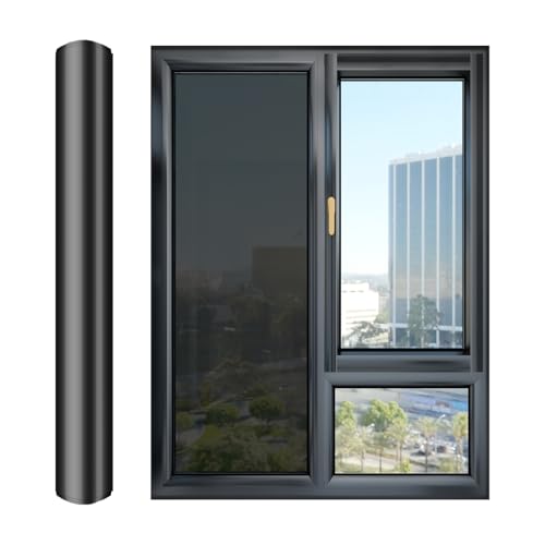 Fensterfolie Blickdicht | Spiegelfolie Fensters Blickdicht | Folie Fensters Sichtschutz kälteschutz Fensters | Selbstklebend Abdunklungsfolie Fensters für Wohnzimmer und Büro, 50x100cm von Salyeeluly