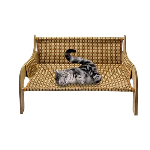 Hängematte für Katzen | Haustier Sofa Erhöhter Schlafplatz Für Katzen Mit Kühlender Funktion - Hundebett Sofa Für Drinnen Und Draußen In Wohnzimmer Schlafzimmer Sommerruheplatz Für Kleine von Salyeeluly