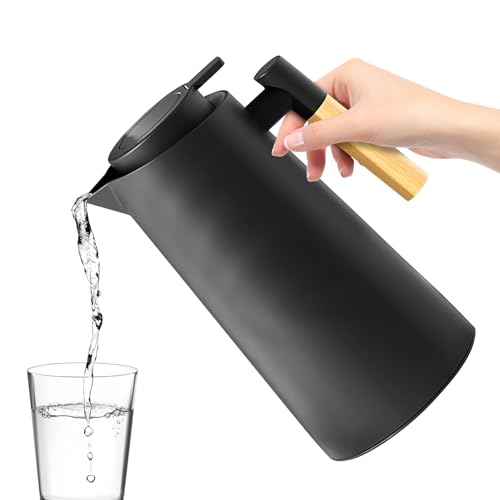 Isolierkaraffe | 1L Isolierkanne Mit Glaseinsatz | Teekrug Für Küche Und Zuhause von Salyeeluly