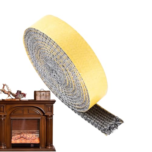 Kamin Dichtung,Selbstklebende Ofen Dichtungsschnur - Brenner Einsätze Feuersicher Für Verbrennungskammer Heizung | Innen Rohre Außen Dämmung Isolierung von Salyeeluly