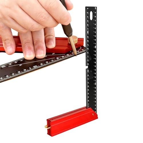 Rechtwinkliges Lineal | 30 cm Metrisch Imperial Verstellbare Maßstab,Verstellbarer Anschlagwinkel | Für Zimmerer Tischlerei Bau Metallbearbeitung Handwerk Industrie Rechtwinkliges Lineal | 30 cm Metrisch Imperial Verstellbare Maßstab,Verstellbarer Anschlagwinkel | Für Zimmerer Tischlerei Bau Metallbearbeitung Handwerk Industrie von Salyeeluly