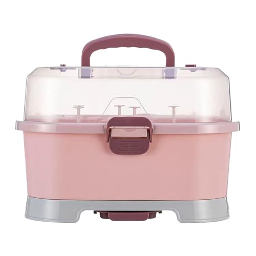 Salyeeluly Babyflaschen-Trockengestell-Aufbewahrung | Staubdichte Flaschenaufbewahrung Mit Herausnehmbarer Abtropfschale und Abdeckung | Tragbarer Aufbewahrungsbox Für Fläschchen Salyeeluly Babyflaschen-Trockengestell-Aufbewahrung | Staubdichte Flaschenaufbewahrung Mit Herausnehmbarer Abtropfschale und Abdeckung | Tragbarer Aufbewahrungsbox Für Fläschchen von Salyeeluly